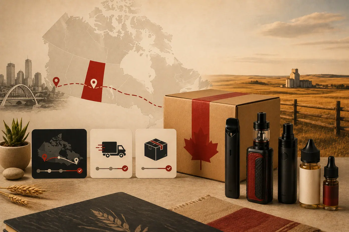 Alberta vape shipping route from Capital Vape Store