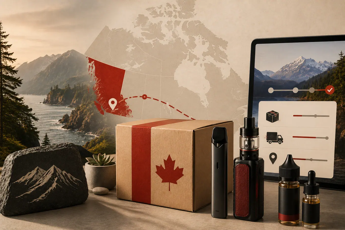 British Columbia vape shipping route from Edmonton