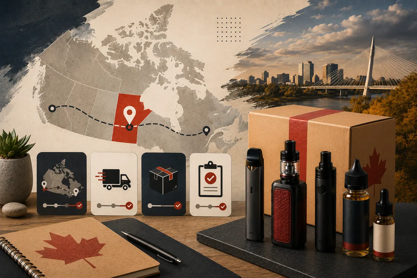 Manitoba vape shipping route from Edmonton