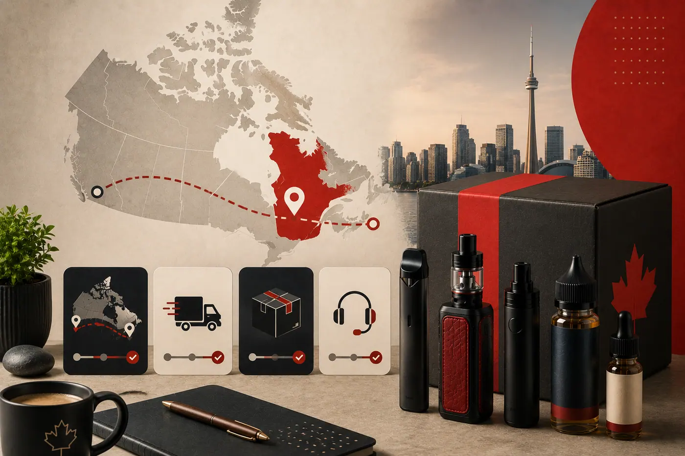 Ontario vape shipping route from Edmonton