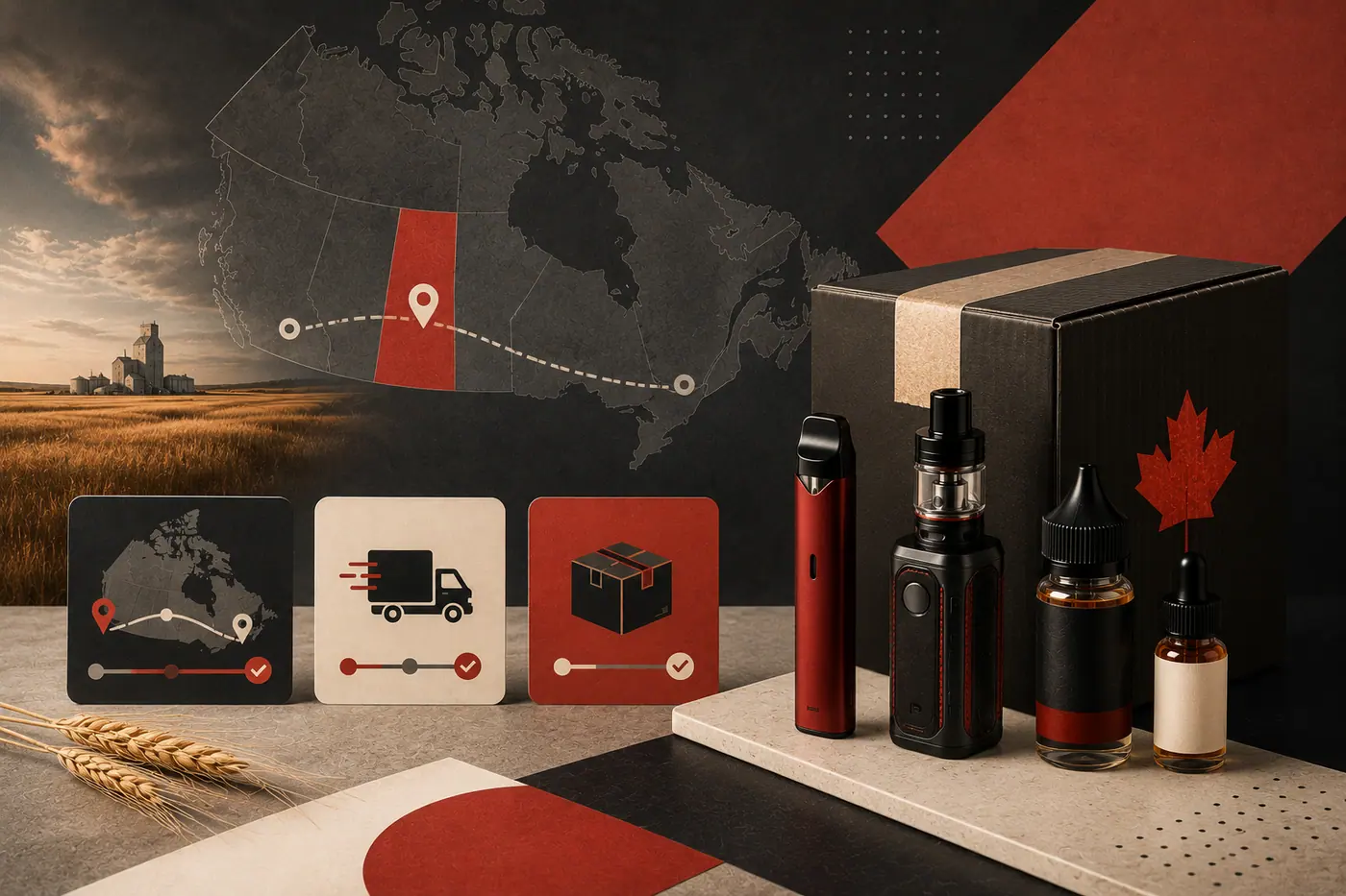 Saskatchewan vape shipping route from Edmonton