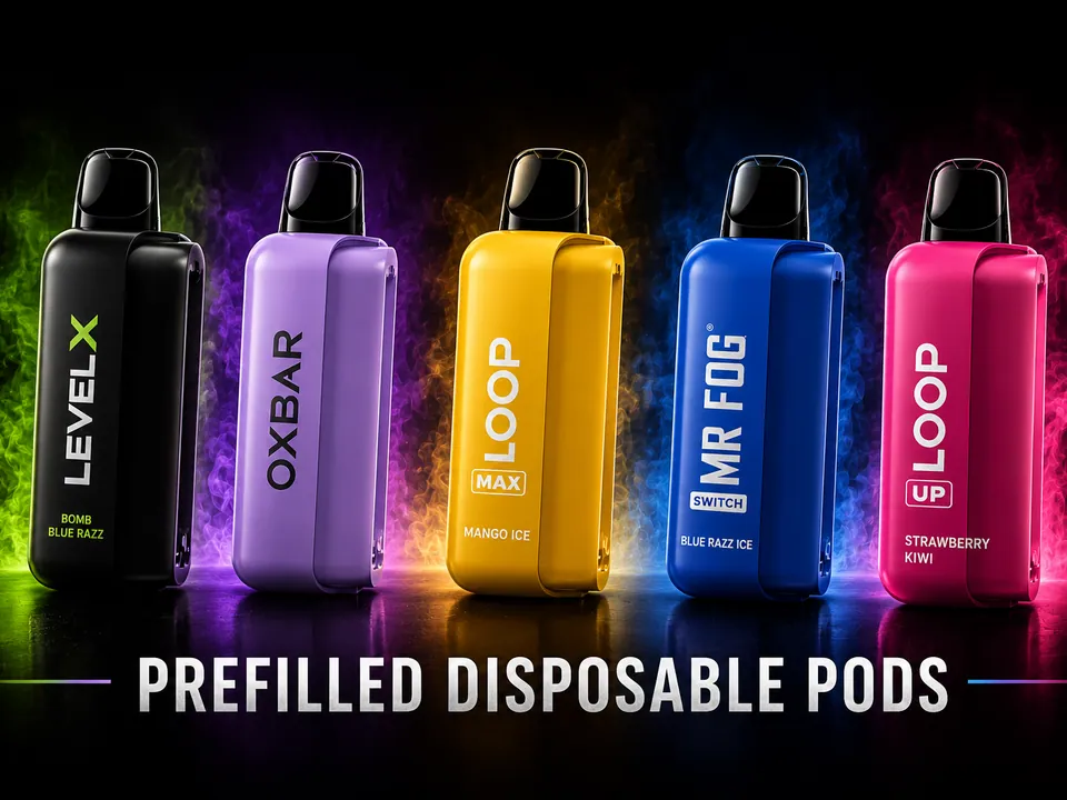 Capital Vape vape pods category art featuring reusable pod systems and pod packs