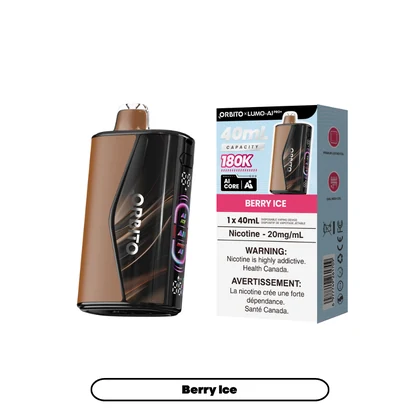 Orbito Lumo AI Pro+ 180K Berry Ice 20mg/mL device and retail pack