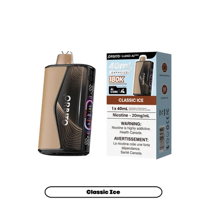 Orbito Lumo AI Pro+ 180K Classic Ice 20mg/mL device and retail pack