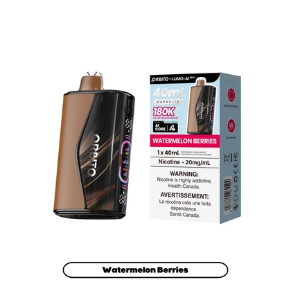Orbito Lumo AI Pro+ 180K Watermelon Berries 20mg/mL device and retail pack