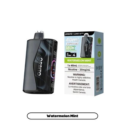 Orbito Lumo AI Pro+ 180K Watermelon Mint 20mg/mL device and retail pack